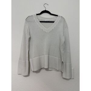 100% Cotton Cream Open-Knit Sweater from Gap